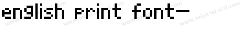 english print font字体转换